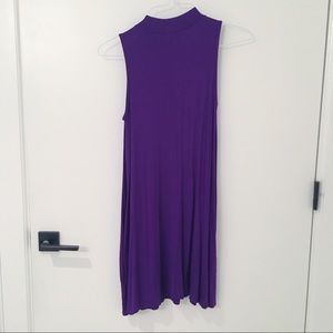 NWT Mock Neck Sleeveless Purple Dress